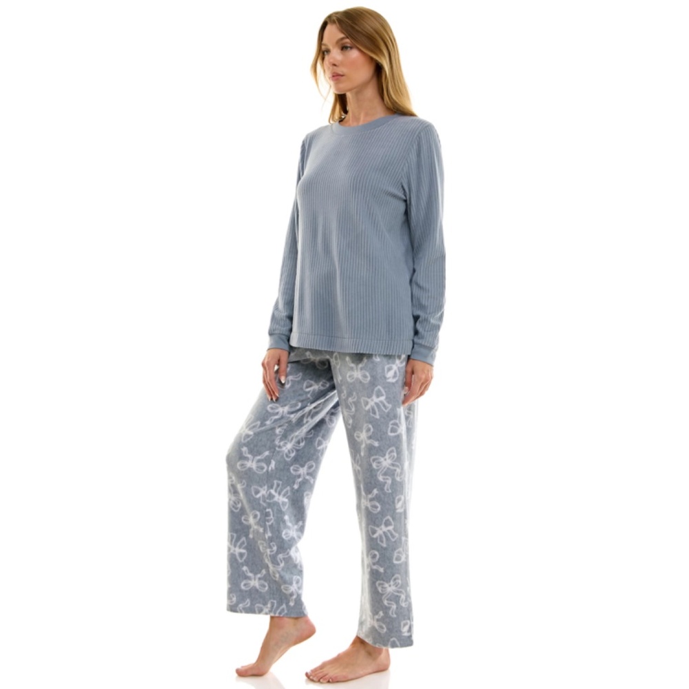 NWT  Women's SZ XXL Croft & Barrow 2-pc. Micro Fleece Pajama Top & Pajama Bottom